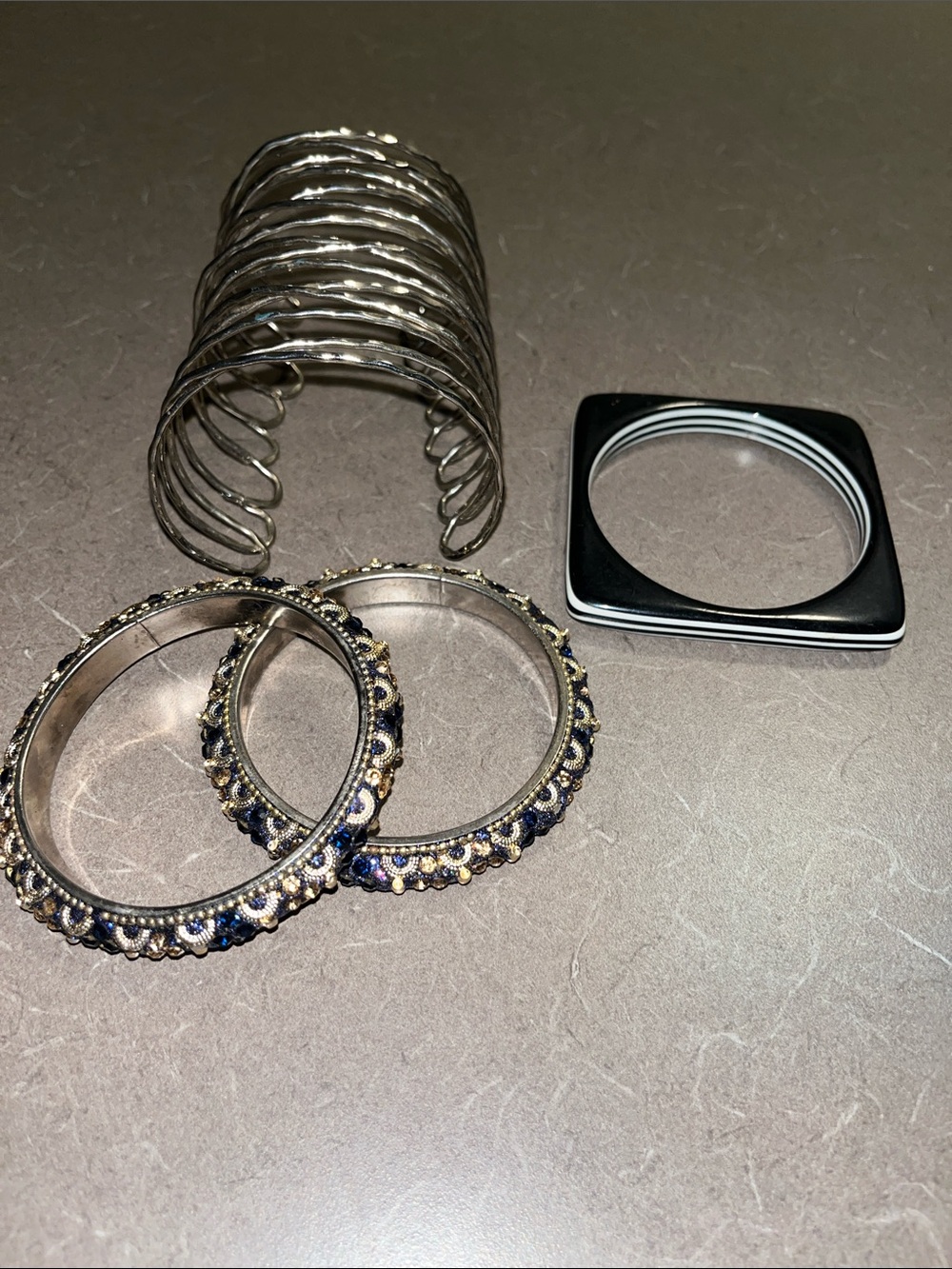 Misc bangle and bracelet sets. As is